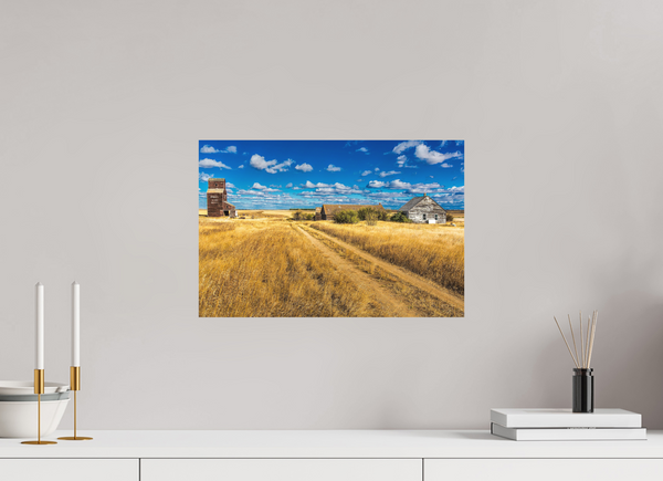 45 x 30 cm, Metal Print Forgotten Prairie – The Ghost Town of Bents, Saskatchewan