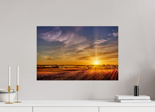 60 x 40 cm, Photo Print Rise of the Prairie Sun — Saskatchewan, Canada