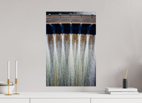40 x 60 cm, Photo Print Controlled Flow – Diefenbaker Dam from Above