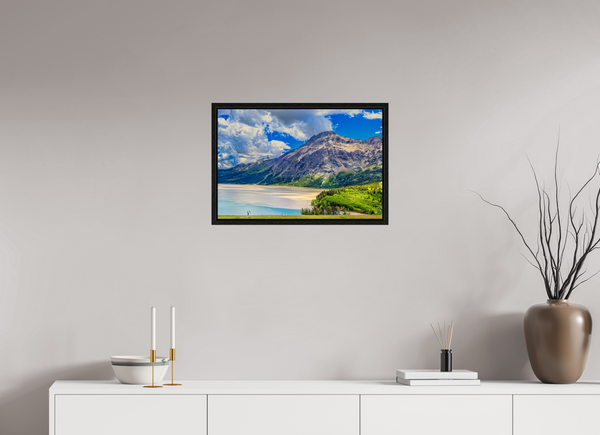 60 x 40 cm, Framed Print Beneath the Mountain’s Gaze — Waterton Lakes National Park, Alberta