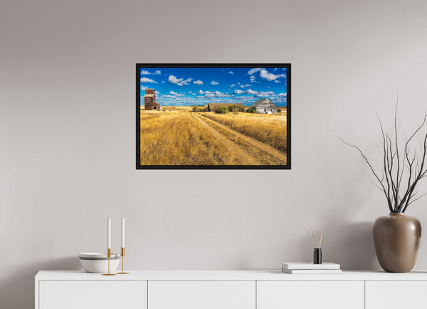 75 x 50 cm, Framed Print Forgotten Prairie – The Ghost Town of Bents, Saskatchewan
