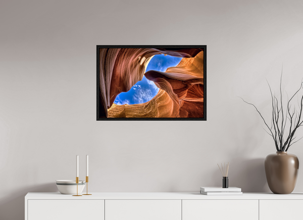 75 x 50 cm, Framed Print Window to Infinity — Antelope Canyon, Arizona