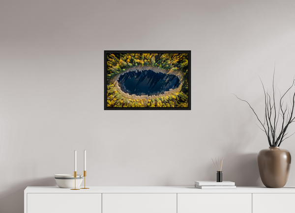 60 x 40 cm, Framed Print Autumn Mirror – The Still Pond