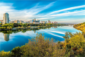 Main image Autumn Reflection – Saskatoon City Skyline