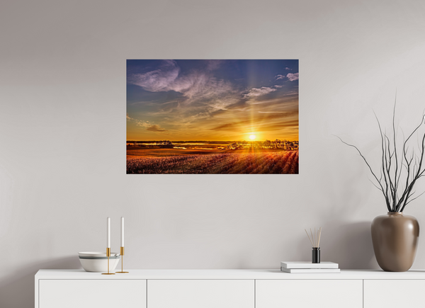 90 x 60 cm, Photo Print Rise of the Prairie Sun — Saskatchewan, Canada