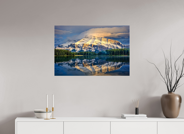 90 x 60 cm, Acrylic Print Veil of Light — Mount Rundle, Banff National Park
