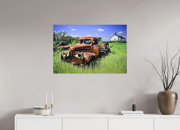 90 x 60 cm, Metal Print Faith and Rust