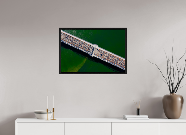 75 x 50 cm, Framed Print Crossing Lines – Traffic Bridge, Saskatoon