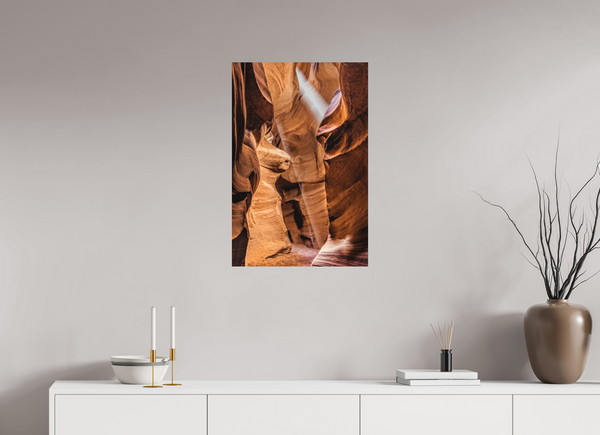 50 x 75 cm, Metal Print Lightfall in Antelope Canyon
