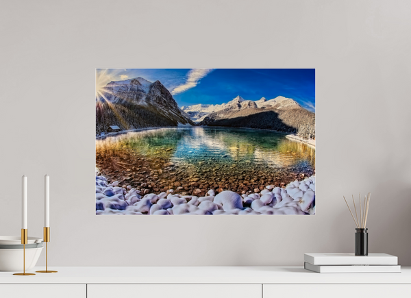 60 x 40 cm, Acrylic Print Echoes of Ice and Light — Lake Louise, Alberta