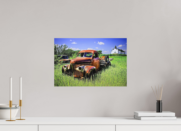 45 x 30 cm, Metal Print Faith and Rust