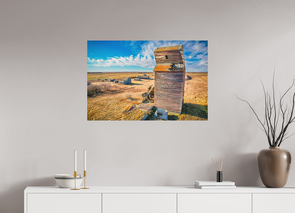 90 x 60 cm, Metal Print Fading Legacy – The Ghost Town of Bents, Saskatchewan