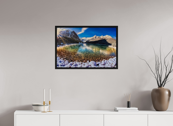 75 x 50 cm, Framed Print Echoes of Ice and Light — Lake Louise, Alberta