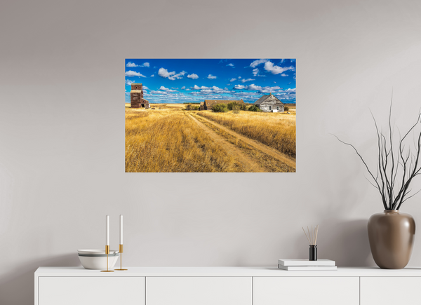 90 x 60 cm, Photo Print Forgotten Prairie – The Ghost Town of Bents, Saskatchewan