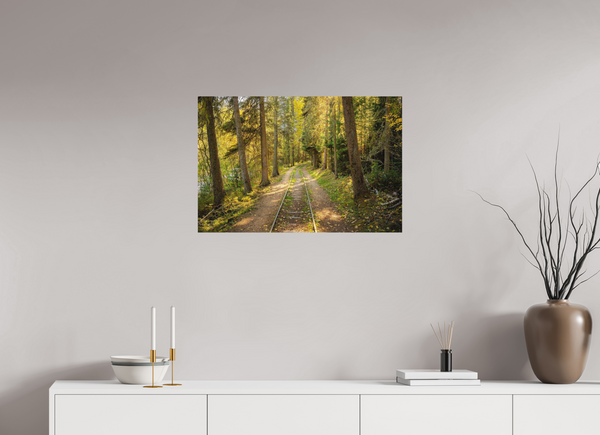 75 x 50 cm, Metal Print Tracks Through Time