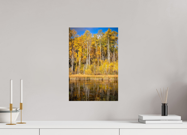 30 x 45 cm, Photo Print Golden Stillness — Autumn Reflections in Saskatchewan