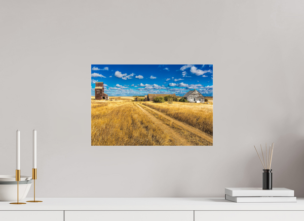 45 x 30 cm, Acrylic Print Forgotten Prairie – The Ghost Town of Bents, Saskatchewan