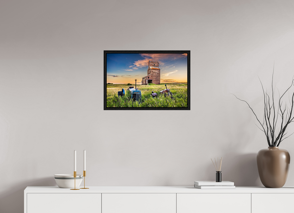 60 x 40 cm, Framed Print Echoes of Summer – Bents, Saskatchewan Grain Elevator
