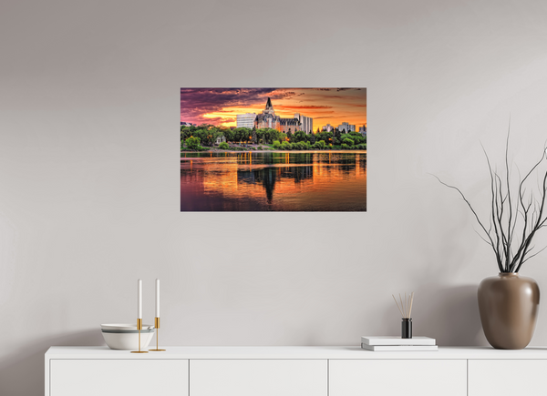 75 x 50 cm, Metal Print Golden Glow of the Bess
