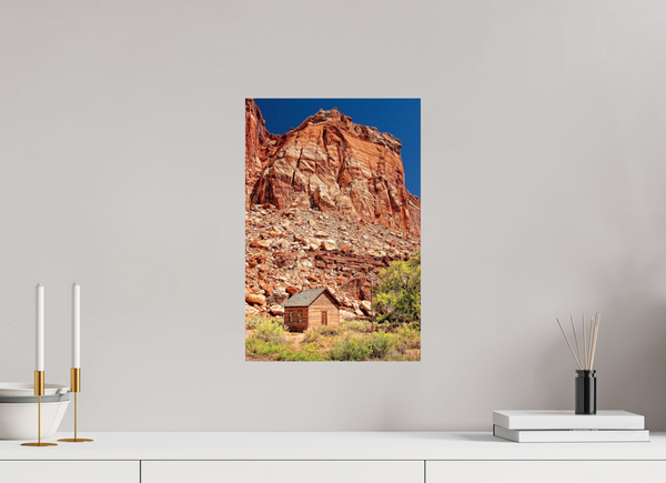30 x 45 cm, Photo Print Echoes of Time — Fruita Schoolhouse, Utah
