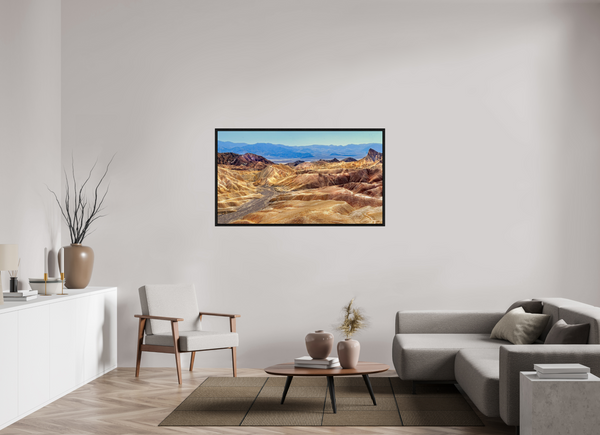 144 x 81 cm, Framed Print Erosion’s Symphony - Death Valley
