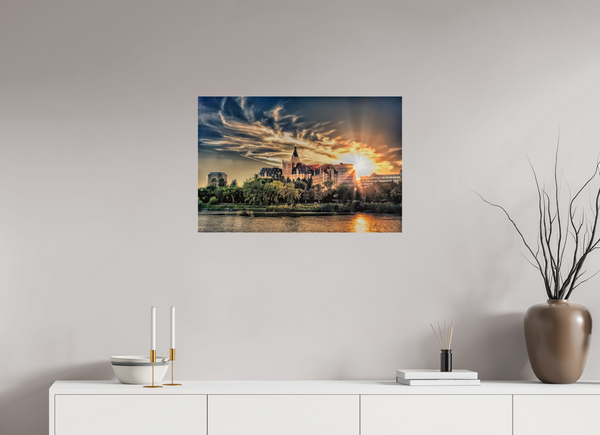 75 x 50 cm, Acrylic Print Radiant Sunset – The Bessborough from the River