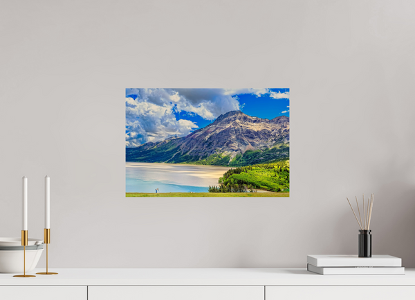 45 x 30 cm, Photo Print Beneath the Mountain’s Gaze — Waterton Lakes National Park, Alberta