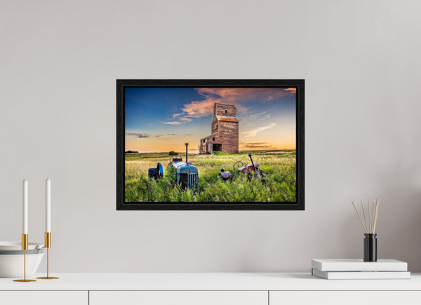45 x 30 cm, Framed Print Echoes of Summer – Bents, Saskatchewan Grain Elevator