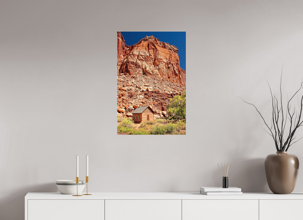 50 x 75 cm, Acrylic Print Echoes of Time — Fruita Schoolhouse, Utah