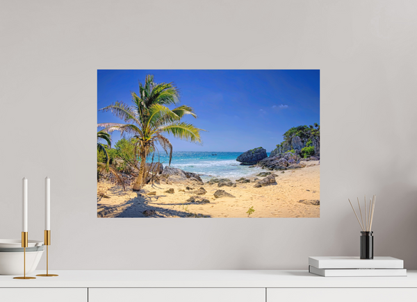 60 x 40 cm, Metal Print Edge of Paradise — Tulum, Mexico