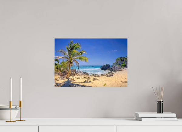 45 x 30 cm, Metal Print Edge of Paradise — Tulum, Mexico