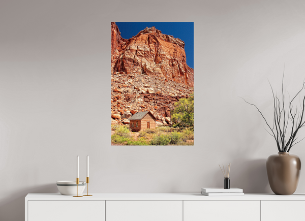 60 x 90 cm, Photo Print Echoes of Time — Fruita Schoolhouse, Utah